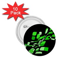 Green Decorative Abstraction 1 75  Buttons (10 Pack) by Valentinaart