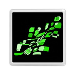 Green Decorative Abstraction Memory Card Reader (square)  by Valentinaart