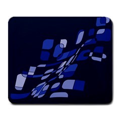 Blue Abstraction Large Mousepads by Valentinaart