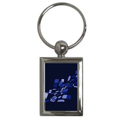 Blue Abstraction Key Chains (rectangle)  by Valentinaart