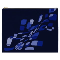 Blue Abstraction Cosmetic Bag (xxxl)  by Valentinaart