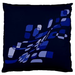 Blue Abstraction Standard Flano Cushion Case (two Sides) by Valentinaart