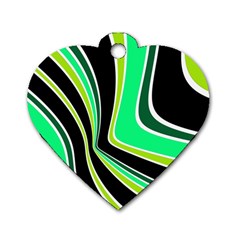 Colors Of 70 s Dog Tag Heart (two Sides) by Valentinaart