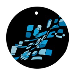 Blue Abstraction Ornament (round) 