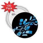 Blue abstraction 2.25  Buttons (100 pack)  Front