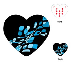 Blue Abstraction Playing Cards (heart)  by Valentinaart