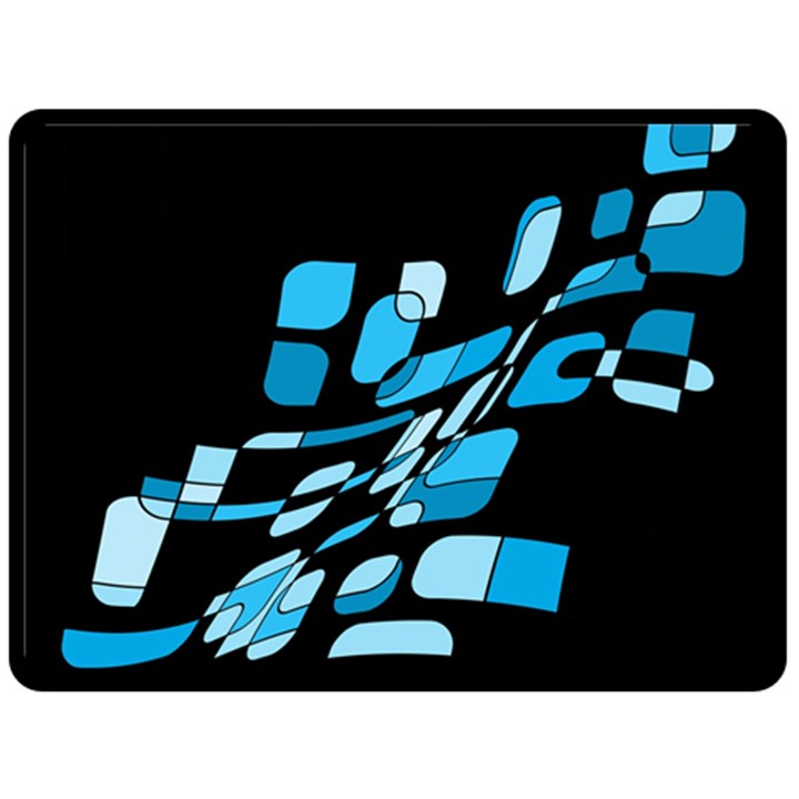 Blue abstraction Fleece Blanket (Large) 