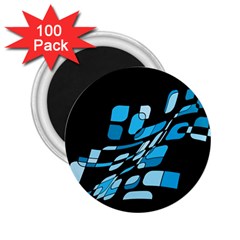Blue Abstraction 2 25  Magnets (100 Pack)  by Valentinaart