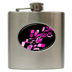 Purple Abstraction Hip Flask (6 Oz) by Valentinaart