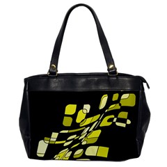 Yellow Abstraction Office Handbags by Valentinaart