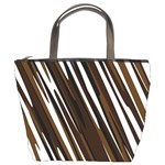Black Brown And White Camo Streaks Bucket Bags