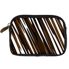 Black Brown And White Camo Streaks Digital Camera Cases by TRENDYcouture