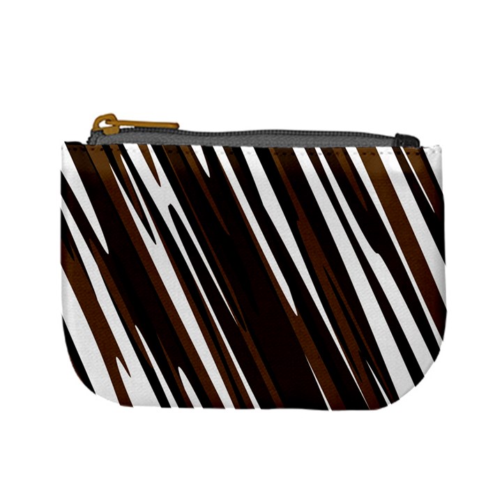 Black Brown And White Camo Streaks Mini Coin Purses