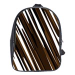 Black Brown And White Camo Streaks School Bags(Large) 