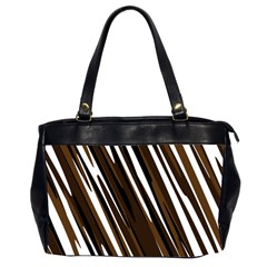 Black Brown And White Camo Streaks Office Handbags (2 Sides)  by TRENDYcouture