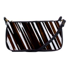 Black Brown And White Camo Streaks Shoulder Clutch Bags by TRENDYcouture