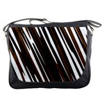 Black Brown And White Camo Streaks Messenger Bags