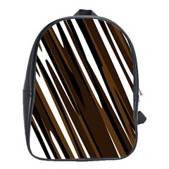 Black Brown And White Camo Streaks School Bags (xl)  by TRENDYcouture