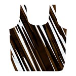 Black Brown And White Camo Streaks Full Print Recycle Bags (L) 