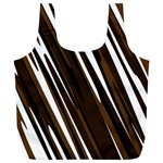 Black Brown And White Camo Streaks Full Print Recycle Bags (L) 