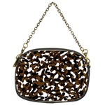 Black Brown And White camo streaks Chain Purses (One Side) 