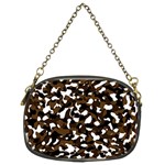 Black Brown And White camo streaks Chain Purses (Two Sides) 