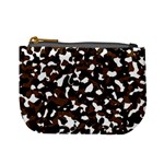 Black Brown And White camo streaks Mini Coin Purses Front