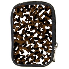 Black Brown And White Camo Streaks Compact Camera Cases by TRENDYcouture