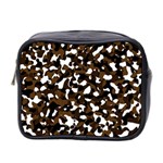 Black Brown And White camo streaks Mini Toiletries Bag 2-Side