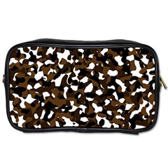 Black Brown And White Camo Streaks Toiletries Bags 2-side by TRENDYcouture