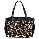 Black Brown And White camo streaks Office Handbags (2 Sides) 