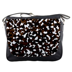 Black Brown And White Camo Streaks Messenger Bags by TRENDYcouture