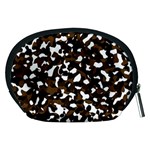 Black Brown And White camo streaks Accessory Pouches (Medium)  Back