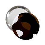 Black Brown And White Abstract 3 2.25  Handbag Mirrors