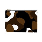 Black Brown And White Abstract 3 Cosmetic Bag (Large) 