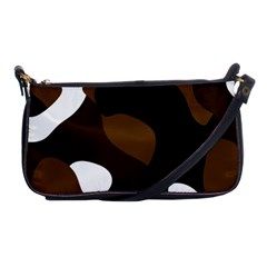 Black Brown And White Abstract 3 Shoulder Clutch Bags by TRENDYcouture