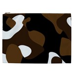 Black Brown And White Abstract 3 Cosmetic Bag (XXL) 