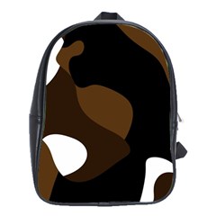 Black Brown And White Abstract 3 School Bags (xl)  by TRENDYcouture