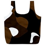 Black Brown And White Abstract 3 Full Print Recycle Bags (L) 