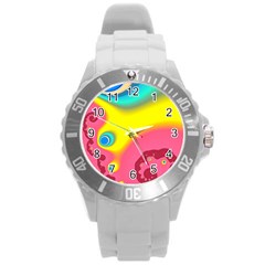 Distinction Round Plastic Sport Watch (l) by TRENDYcouture