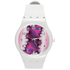 Liquid Roses Round Plastic Sport Watch (m) by TRENDYcouture