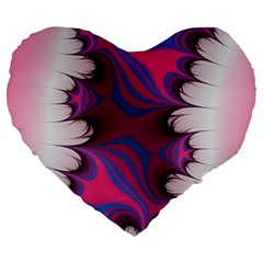 Liquid Roses Large 19  Premium Flano Heart Shape Cushions by TRENDYcouture