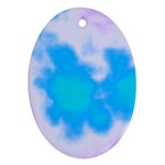 Blue And Purple Clouds Ornament (Oval) 