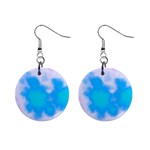 Blue And Purple Clouds Mini Button Earrings