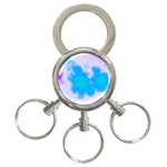 Blue And Purple Clouds 3-Ring Key Chains