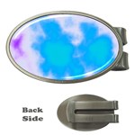 Blue And Purple Clouds Money Clips (Oval) 