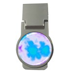 Blue And Purple Clouds Money Clips (Round) 