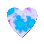 Blue And Purple Clouds Heart Magnet