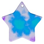 Blue And Purple Clouds Star Ornament (Two Sides) 