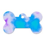 Blue And Purple Clouds Dog Tag Bone (Two Sides)